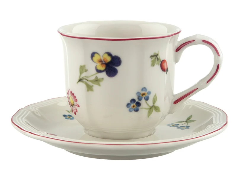 Villeroy & Boch Petite Fleur Mokka-/Espressotasse mit Untertasse