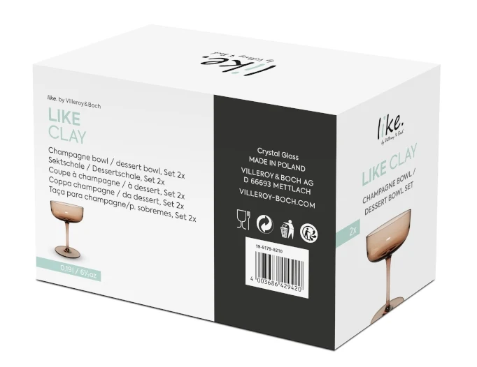 like. by Villeroy & Boch like. by Clay Sektschale / Dessertschale Set 2tlg