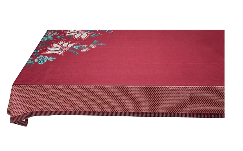 PIP STUDIO Flower Festival Tischdecke dark pink 150 x 250 cm