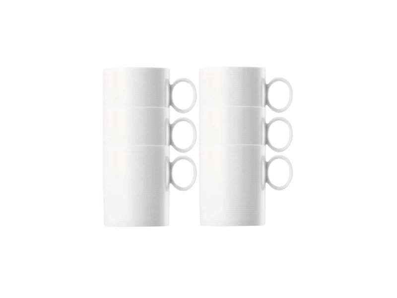 Thomas Loft Weiss Becher mit Henkel 0,38 l Set6