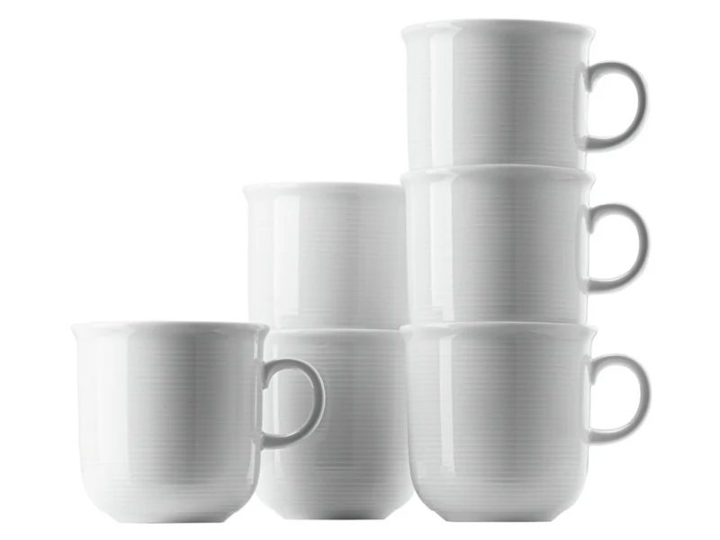 Thomas Trend weiss Becher mit Henkel groß 0,36 l Set6