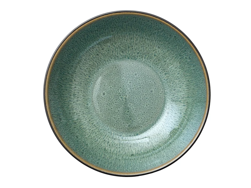 Bitz Pastateller matt black / shiny green 20 cm