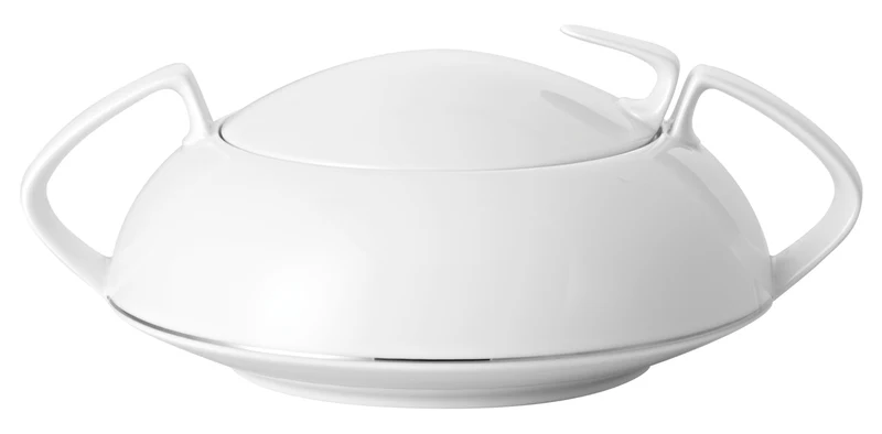 Rosenthal TAC Gropius Platin Schüssel mit Deckel 1,6 l