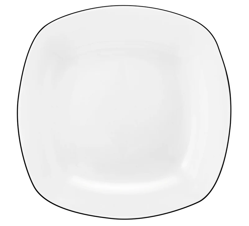 Seltmann Weiden Lido Black Line Suppenteller eckig 21 cm