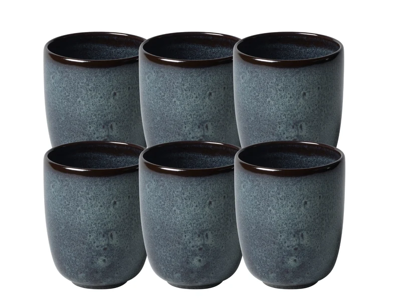 like. by Villeroy & Boch Lave gris Becher ohne Henkel Set 0,4 l Set6