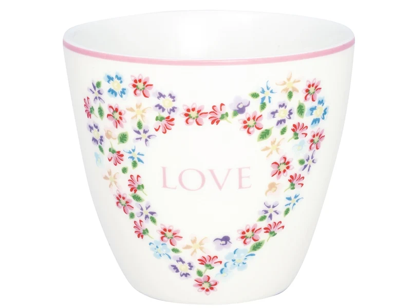 Greengate Columbine Love Latte Cup white 0,35l