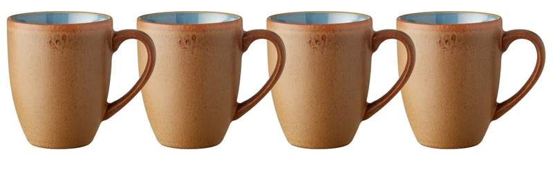 Bitz Becher mit Henkel Wood/Ocean 0,3 l Set4