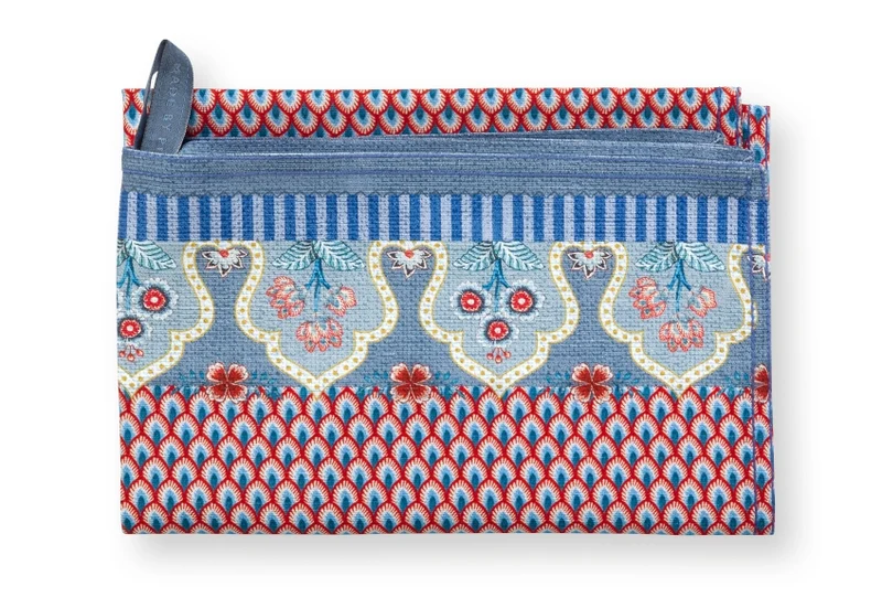 PIP STUDIO Flower Festival Geschirrtuch Blue-rot 50 x 70 cm