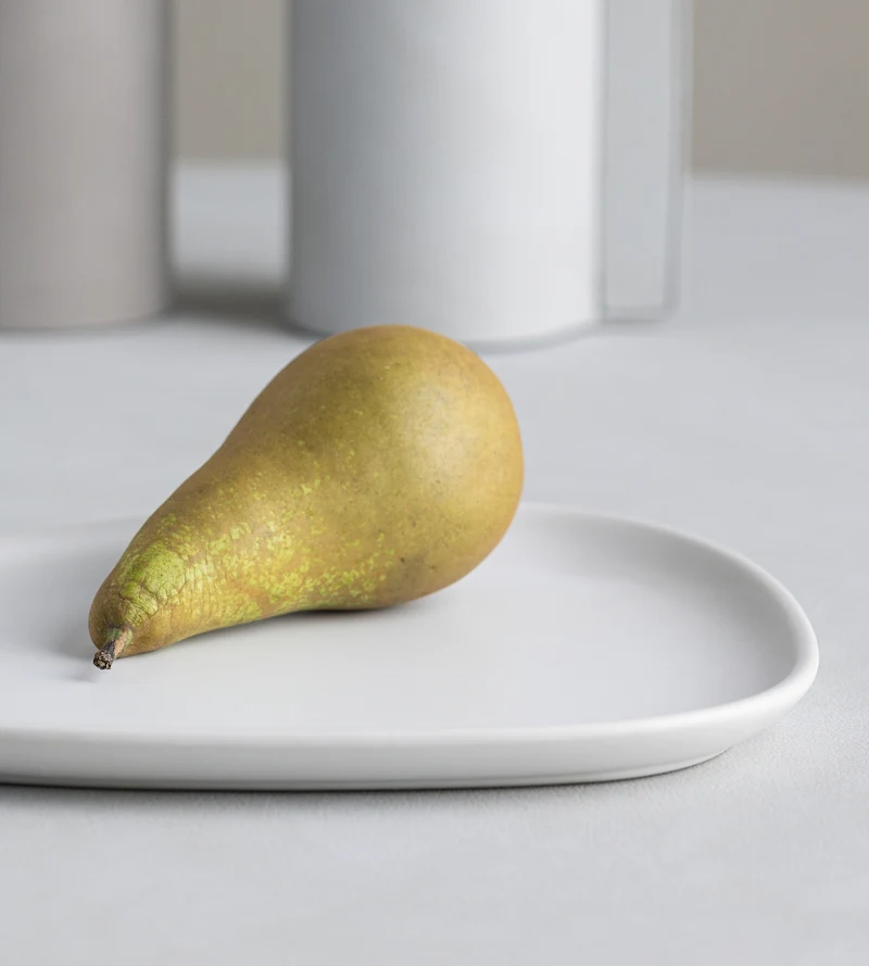LIND DNA Curve Stoneware Frühstücksteller off white
