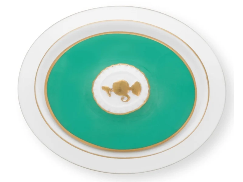 PIP STUDIO Chique Zuckerdose gold-grün 0,55 l