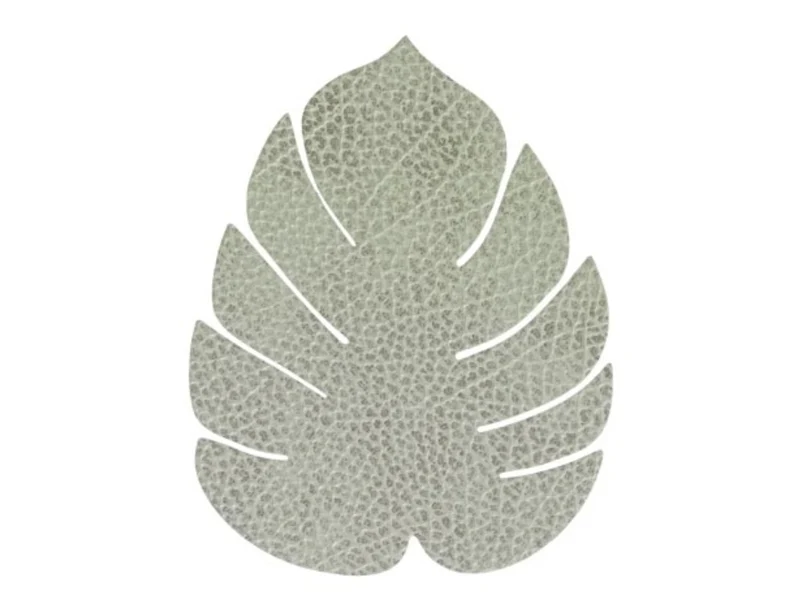 LIND DNA HIPPO Untersetzer Monstera Leaf olive green 14x12