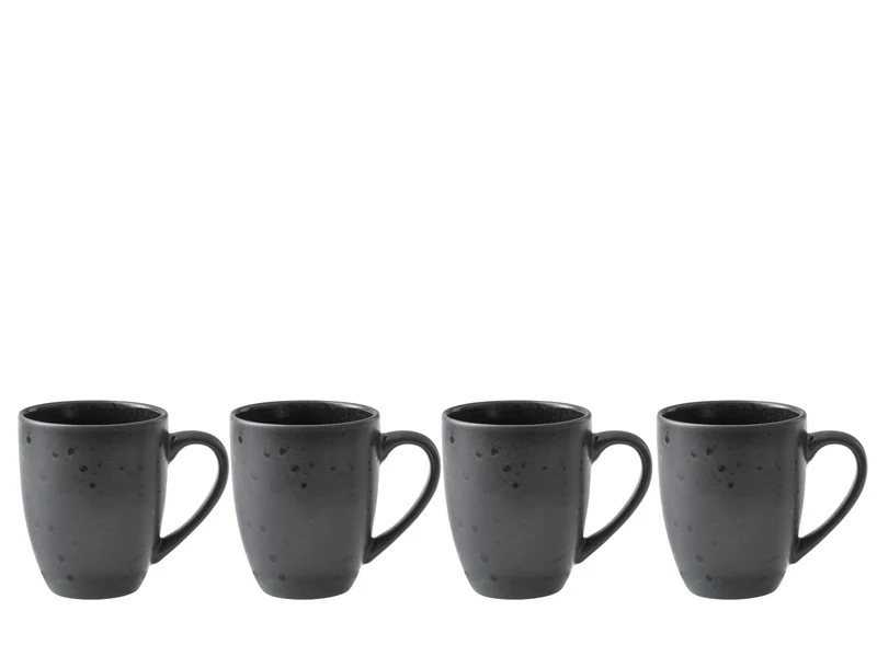 Bitz Becher mit Henkel galaxy black 0,3 l Set4