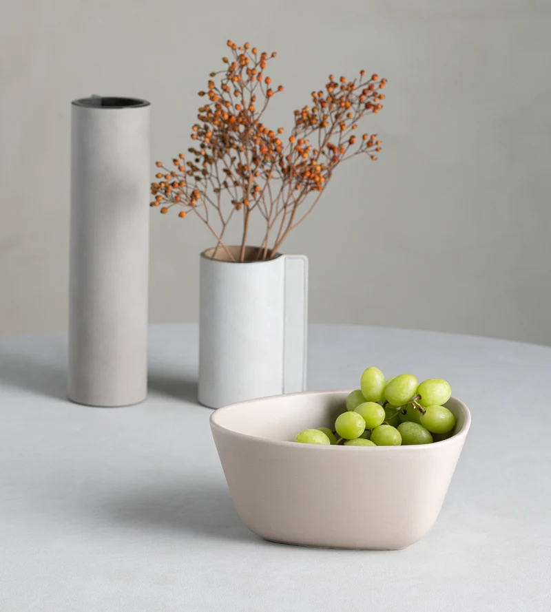 LIND DNA Curve Stoneware Bowl M sand