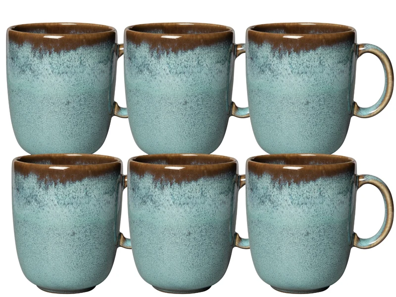 like. by Villeroy & Boch Lave glace Becher mit Henkel Set 0,4 l Set6
