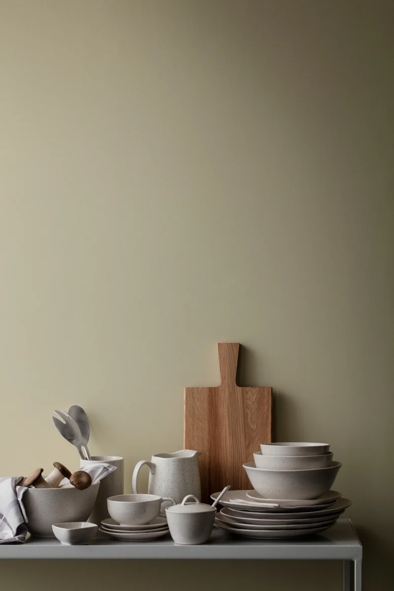 Broste Copenhagen NORDIC VANILLA Schale L mit Füßen 11 cm