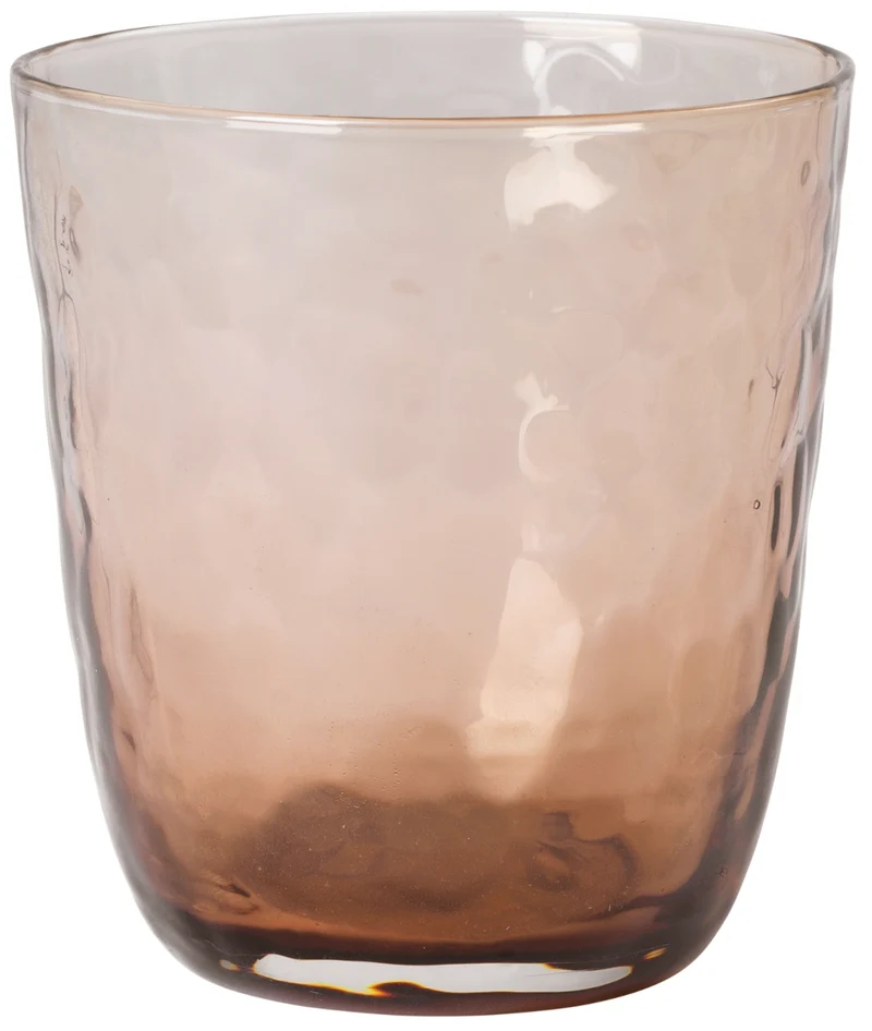 Broste Copenhagen HAMMERED Trinkglas brown 0,335 l (1 Stück)