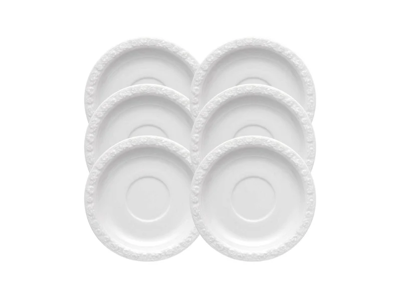 Rosenthal Maria Weiss Tee-Untertasse 16 cm Set6