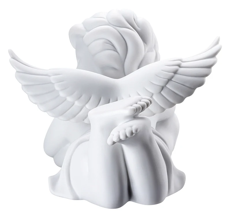 Rosenthal Engel träumend gross weiss matt 14 cm