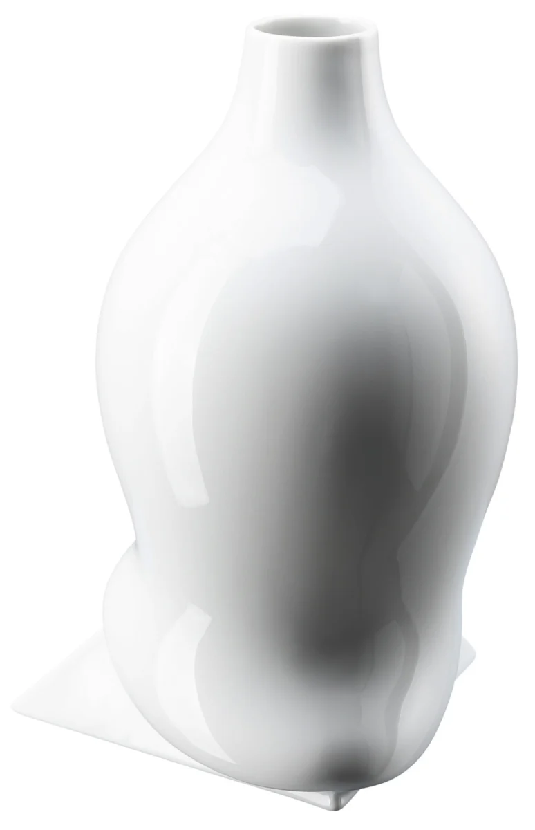 Rosenthal Sirop Weiss glasiert Vase 28 cm