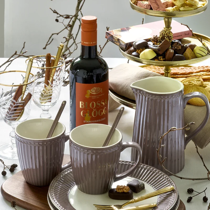 Greengate Alice Frühstücksset dark chocolate 6tlg