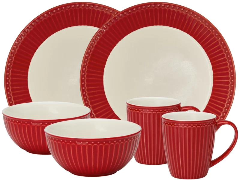 Greengate Alice Frühstücksset red 6tlg