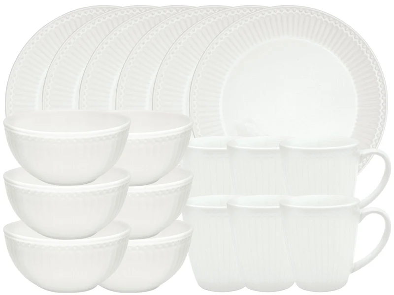Greengate Alice Frühstücksset white 18tlg
