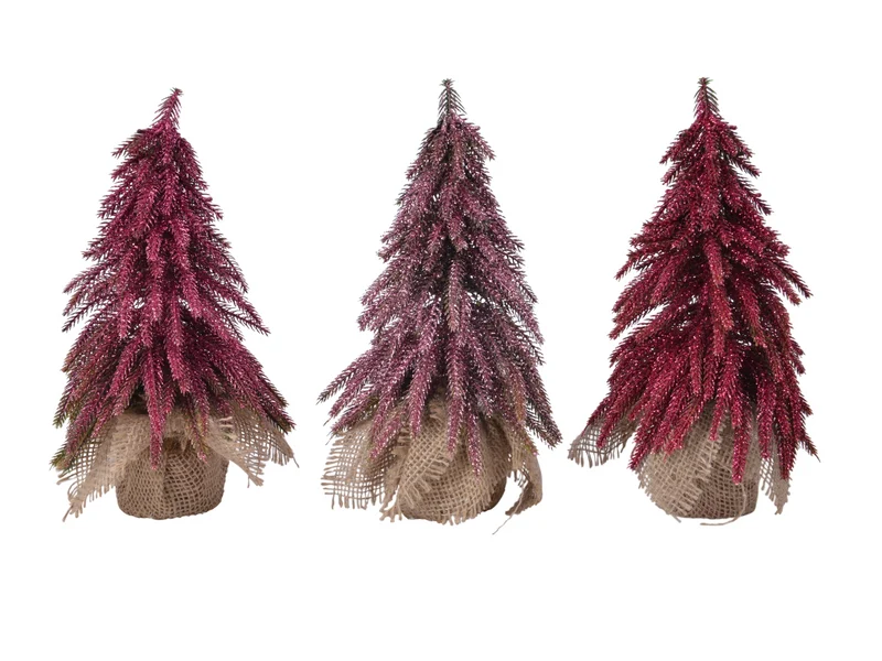 Everlands Minibaum glitter sortiert 12 x 30 cm 1 Stück