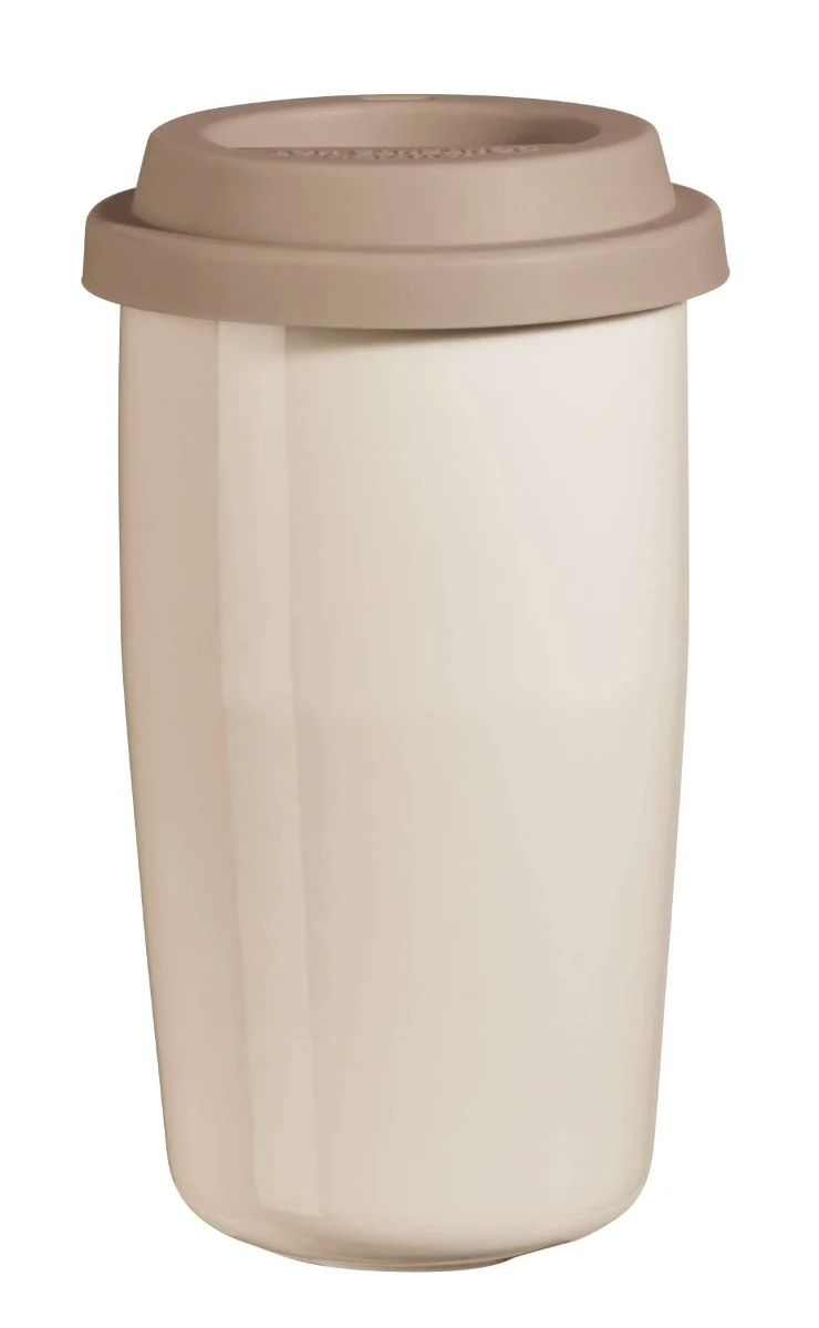 ASA cup & go Thermobecher creme Deckel braun 0,35 l