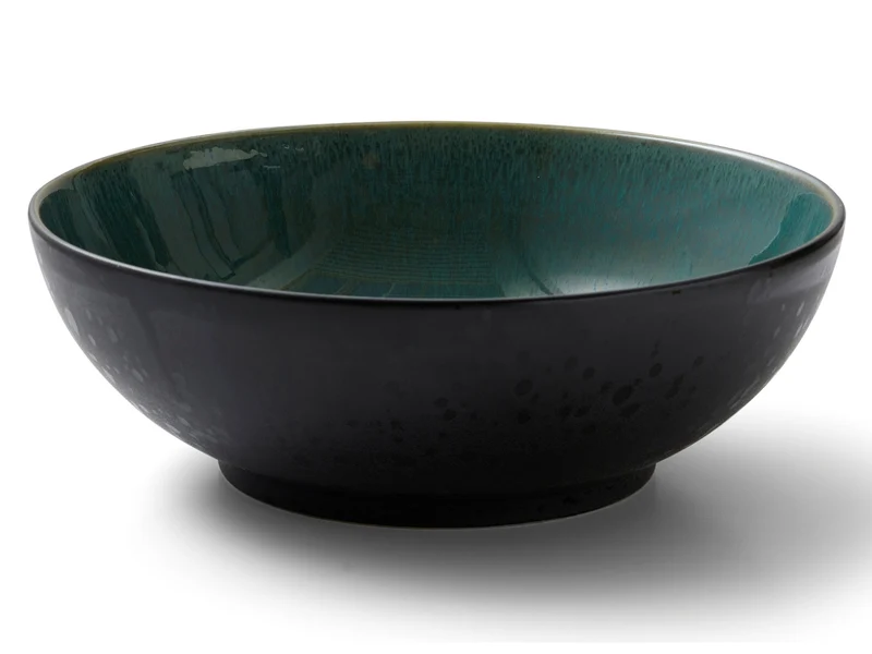 Bitz Salatschüssel matt black / shiny green 30 cm