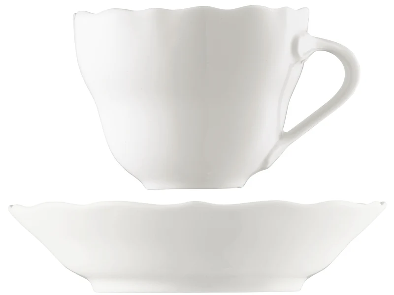 Hutschenreuther Maria Theresia Weiss Kaffeetasse 2tlg.