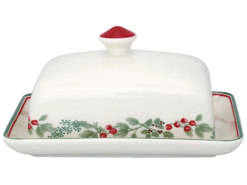Greengate Charline Butterdose white 12 x 16 cm