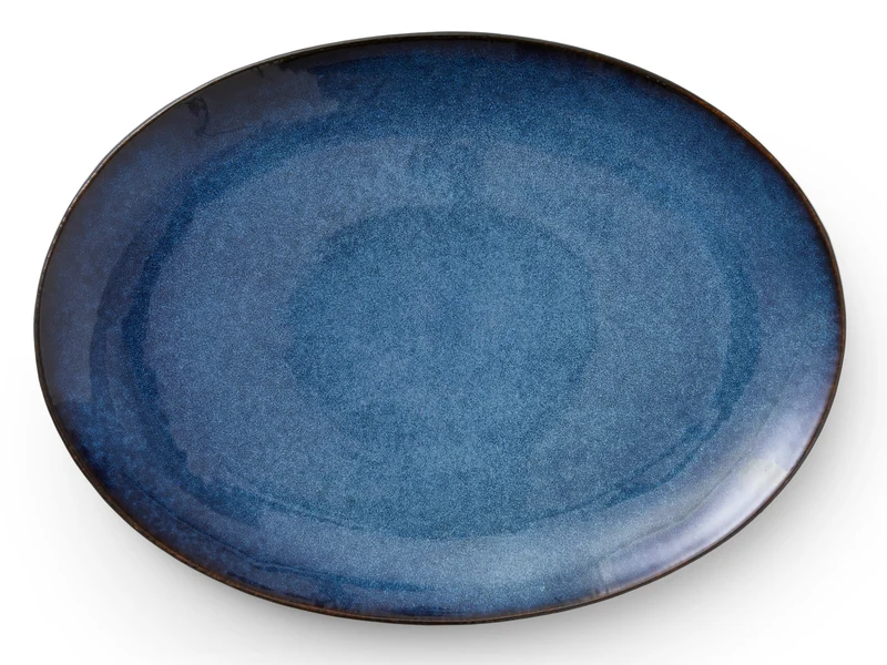 Bitz Servierplatte oval black/dark blue 45 x 34 cm