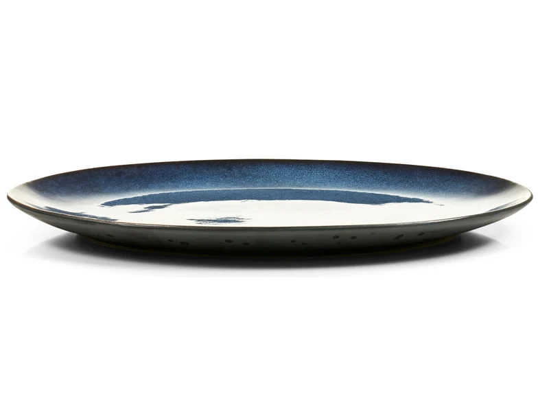 Bitz Servierplatte oval black/dark blue 45 x 34 cm