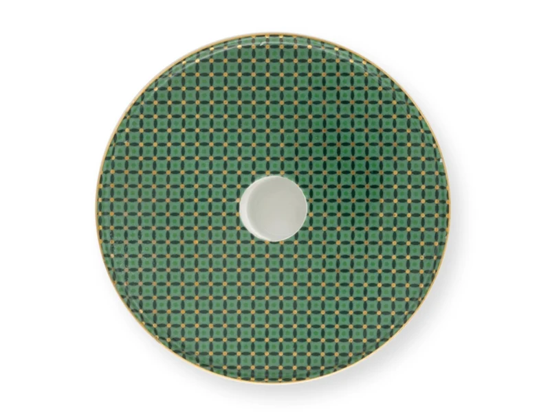 PIP STUDIO Cross Stitch Kerzenhalter grün 14 cm