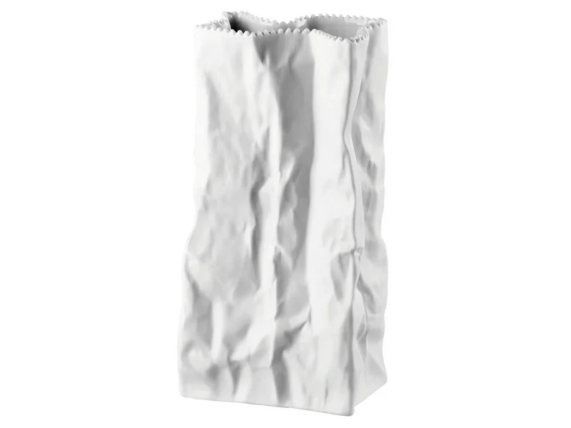 Rosenthal Do not litter Tütenvase weiss matt 22 cm