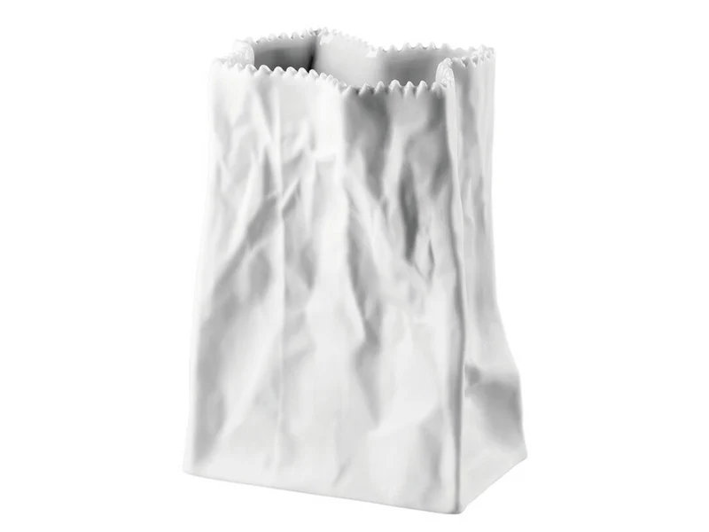 Rosenthal Do not litter Tütenvase weiss matt 14 cm