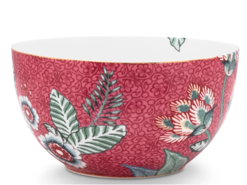 PIP STUDIO Flower Festival scallop Bowl dark pink 12 cm