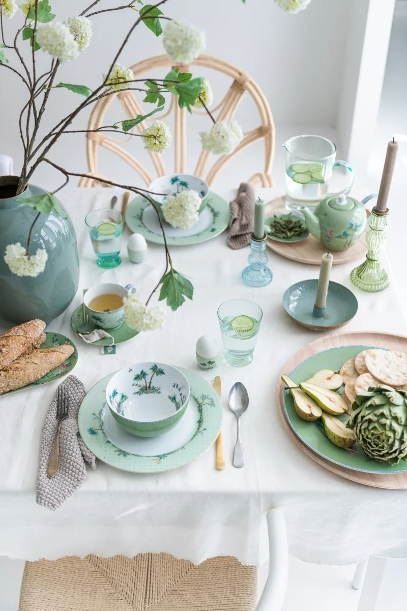 PIP STUDIO Jolie Flowers Green Teeset groß Set3