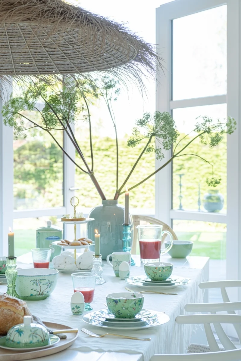 PIP STUDIO Jolie Flowers Green Teeset groß Set3
