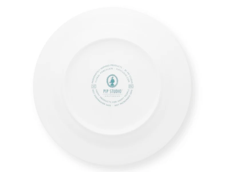 PIP STUDIO Flower Fest. Scallop Teller LightBlue/red 26,5cm