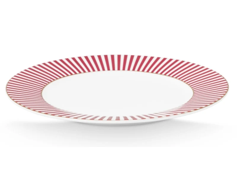 PIP STUDIO Royal Stripes Brotteller dark pink 17 cm