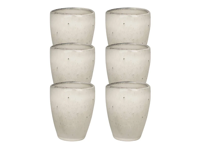 Broste Copenhagen NORDIC SAND Becher ohne Henkel 0,25 l Set6
