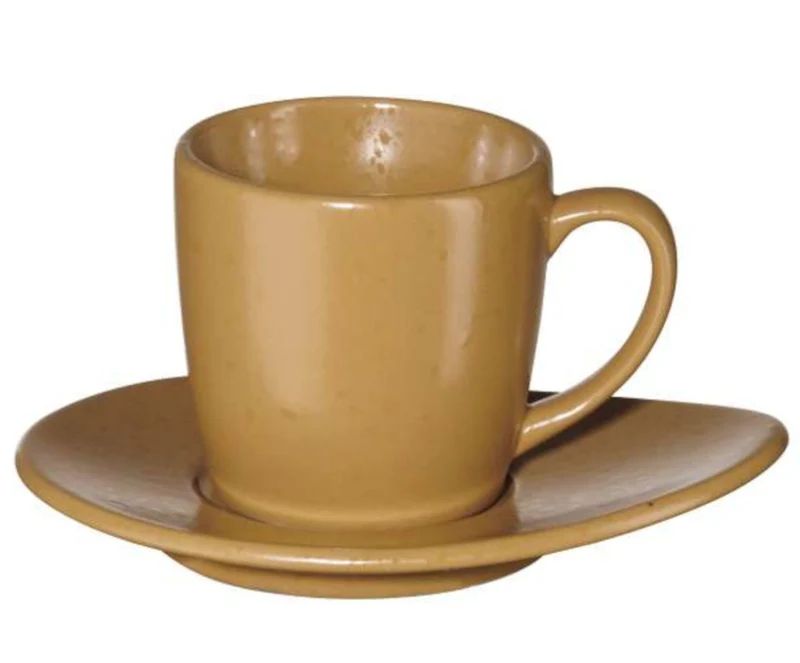 ASA CUBA Espressotasse mit Untertasse ocra 0,06 l