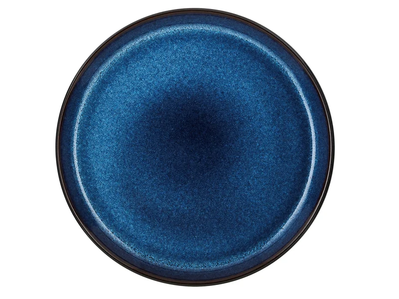 Bitz Frühstücksteller matt black / shiny dark blue 21cm