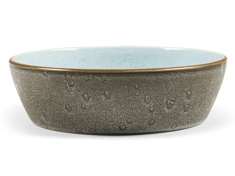 Bitz Bowl matt grey / shiny light blue 18 cm